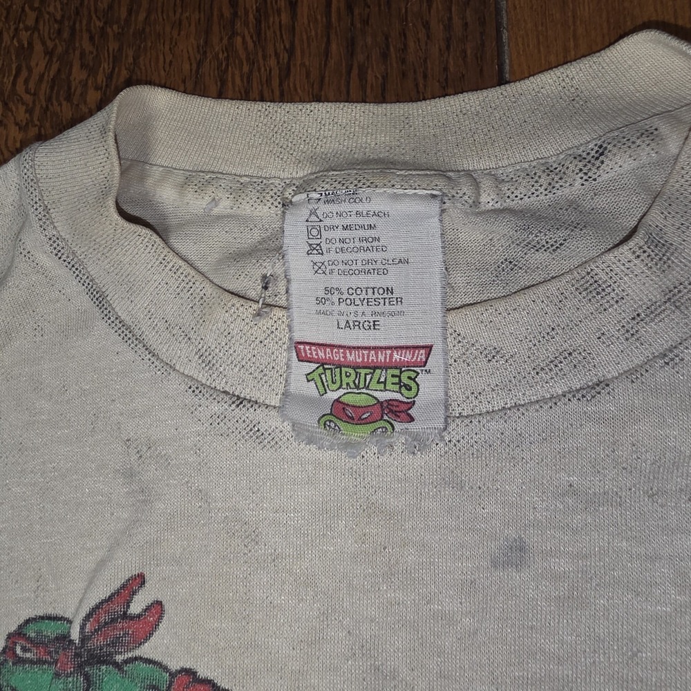 Vintage 1991' TMNT Teenage Mutant Ninja Turtles T-Shirt Rare Youth Large - Picture 2 of 11